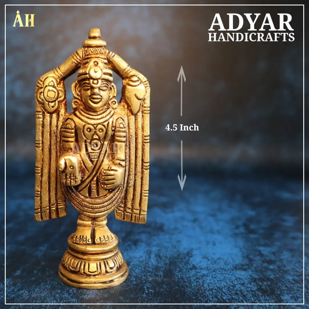 4.5 inch thirupathi Balaji brass idol - image 1