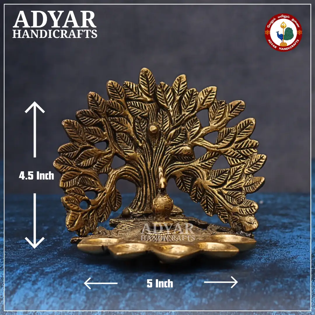 Kalpavirutcham With Peacock Lamp - image 1