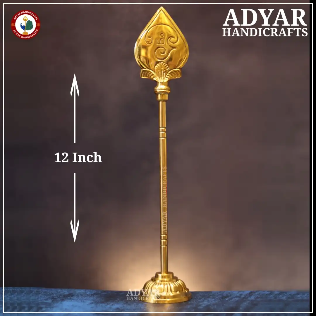 1 Feet Traditional Murugar Vel Brass - image 2