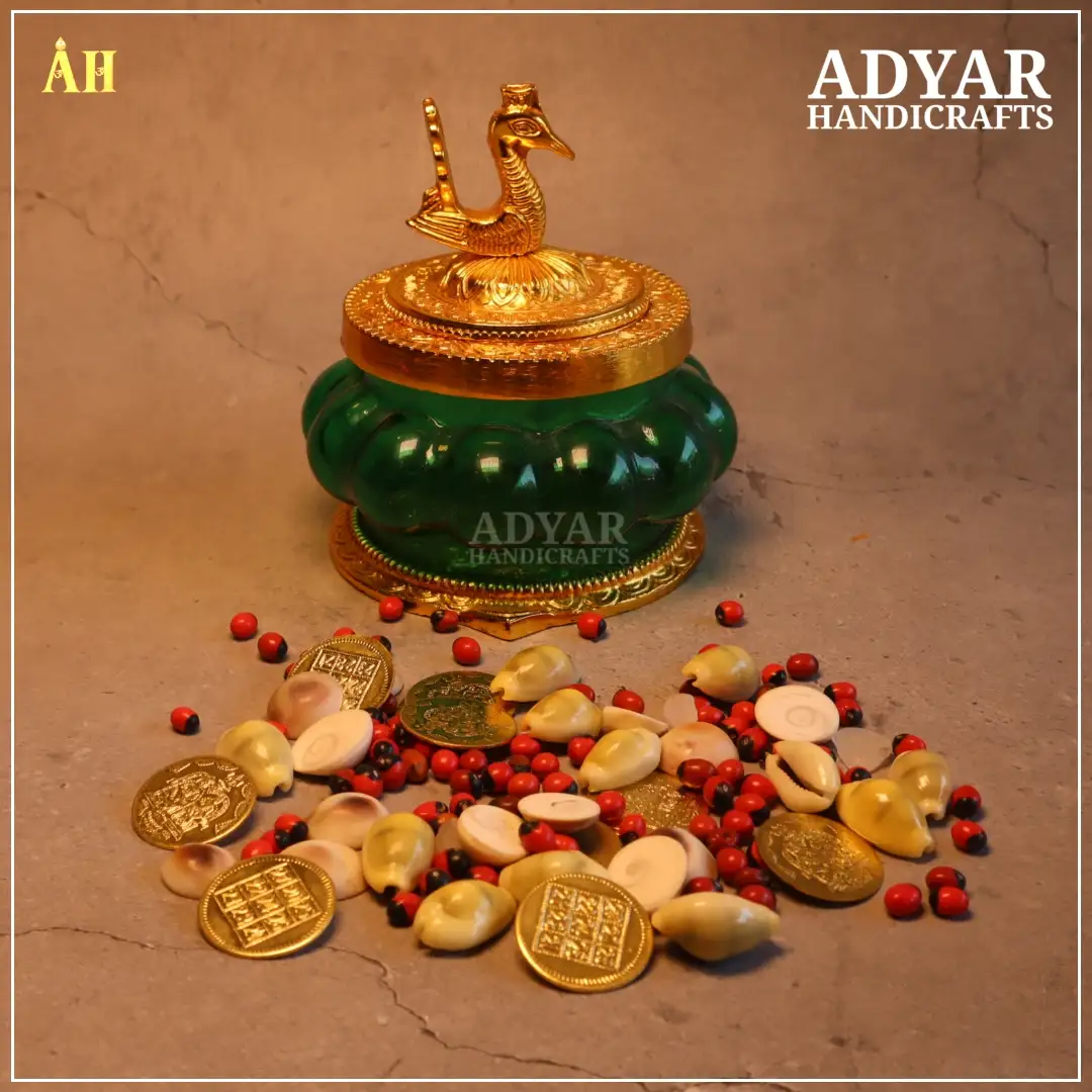 Lakshmi Kubera Green Pot Set - image 1