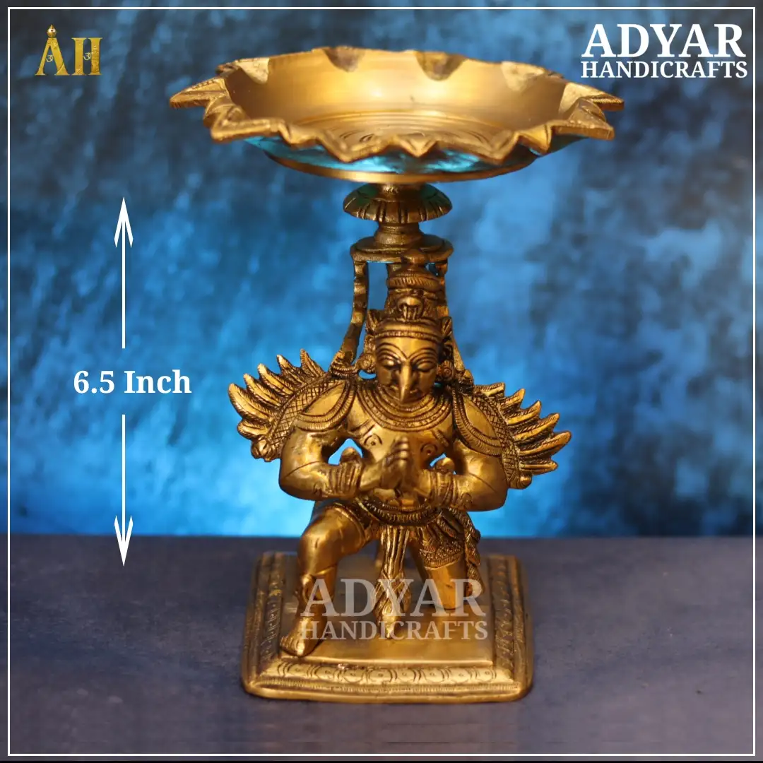 6.5 Inch Unique Garuda Vilakku Brass - image 1