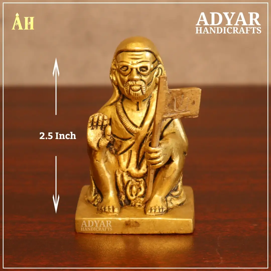 2.5 Inch Kanchi Maha Periyava Brass Idol - image 1