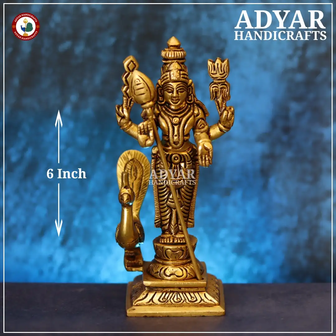Exquisite Murugan Brass Idol - image 1