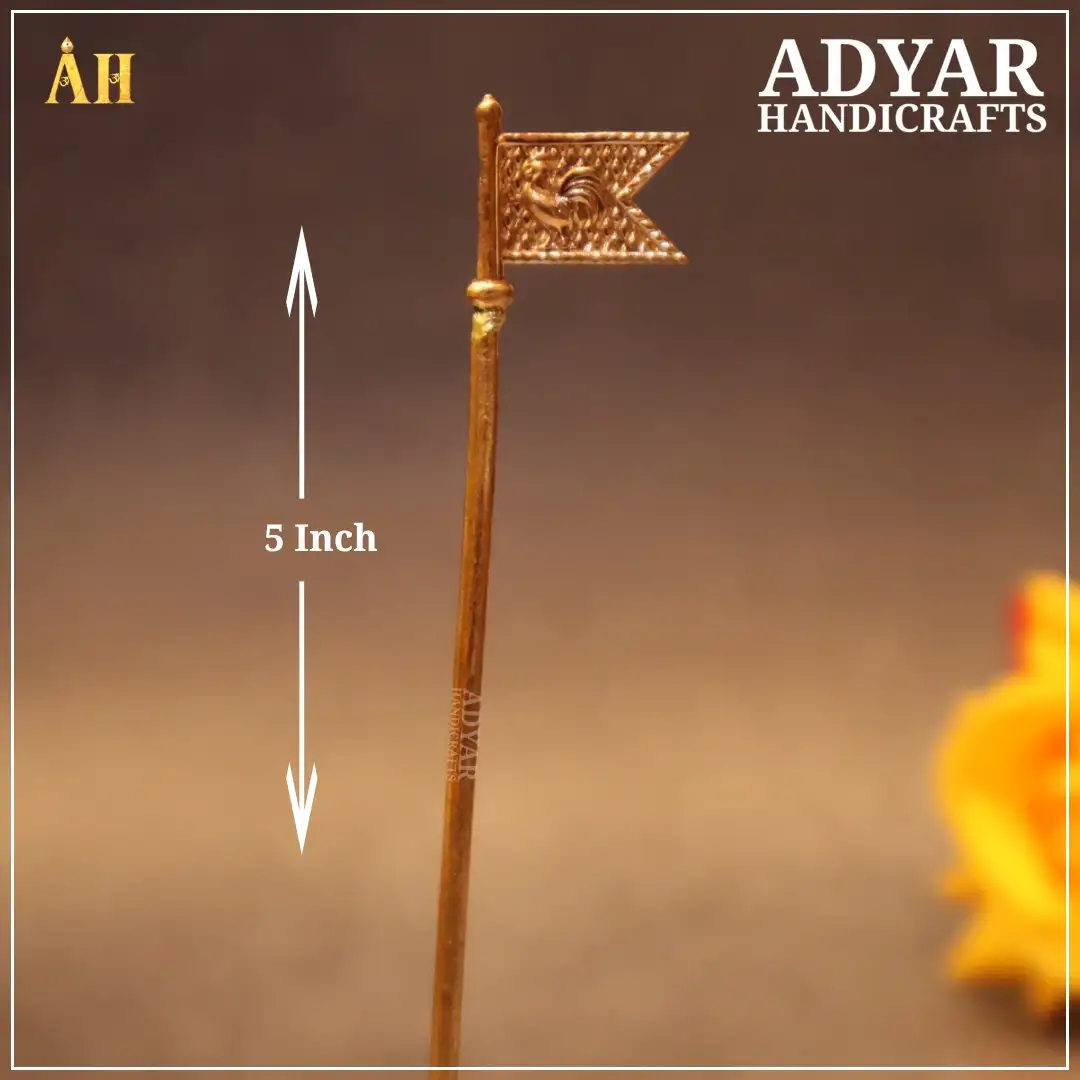 5 Inch panchalogam Murugan Sevakodi without stand - image 1