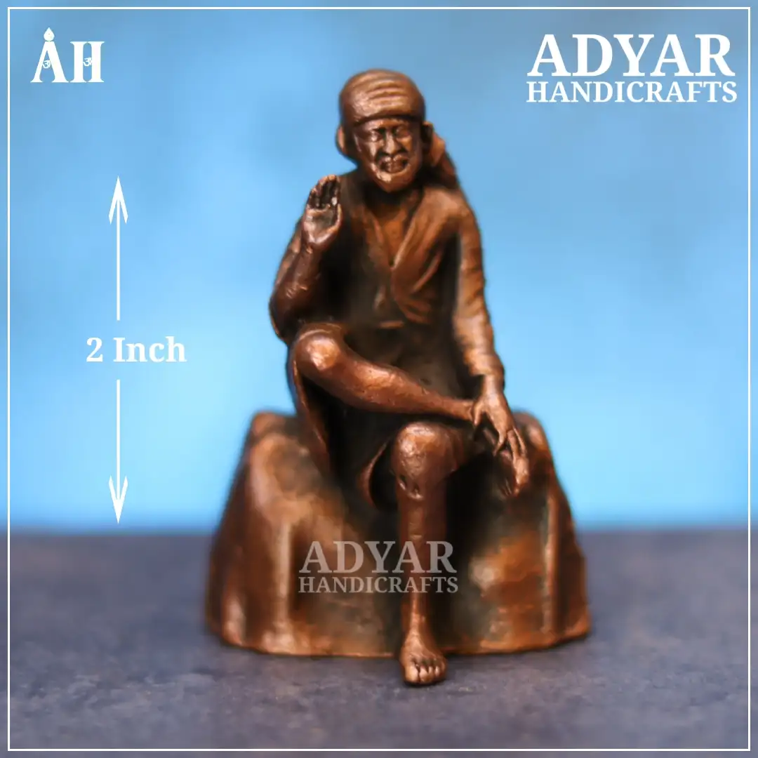 2 Inch Sai Baba Copper Idol - image 1