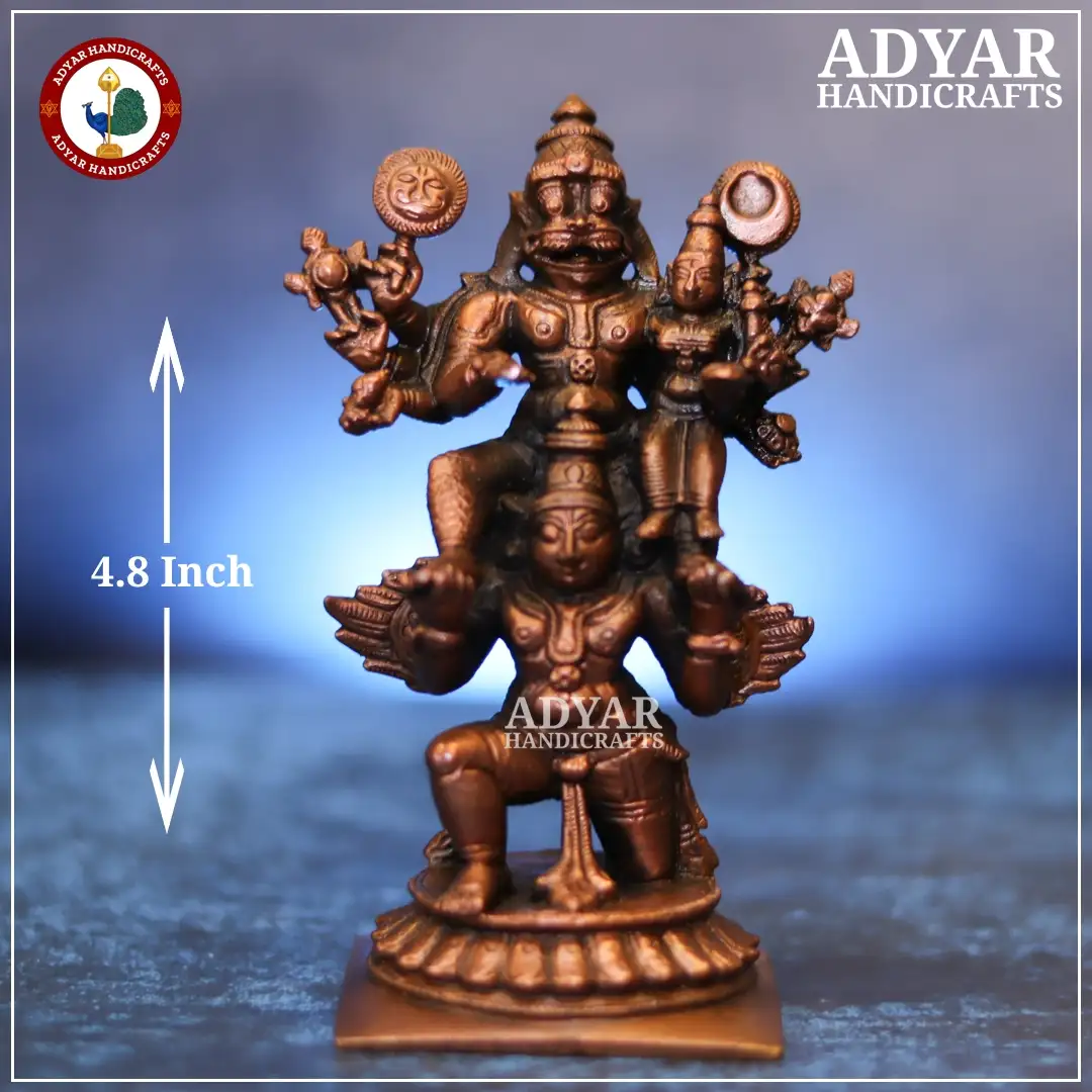 Lakshmi Narasimhar Garudasevai Copper Idol - image 1