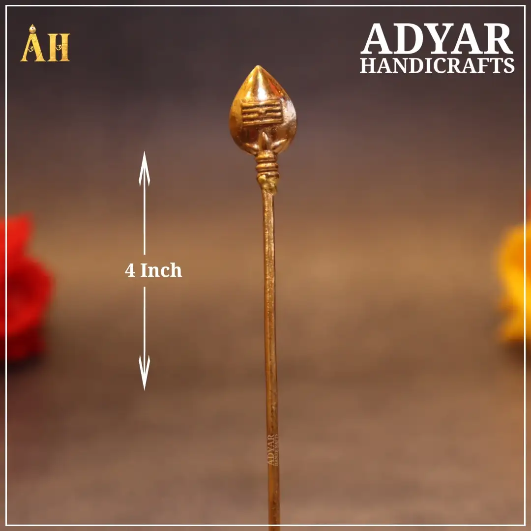 4 Inch Panchalogam Murugan Vel Without Stand - image 1