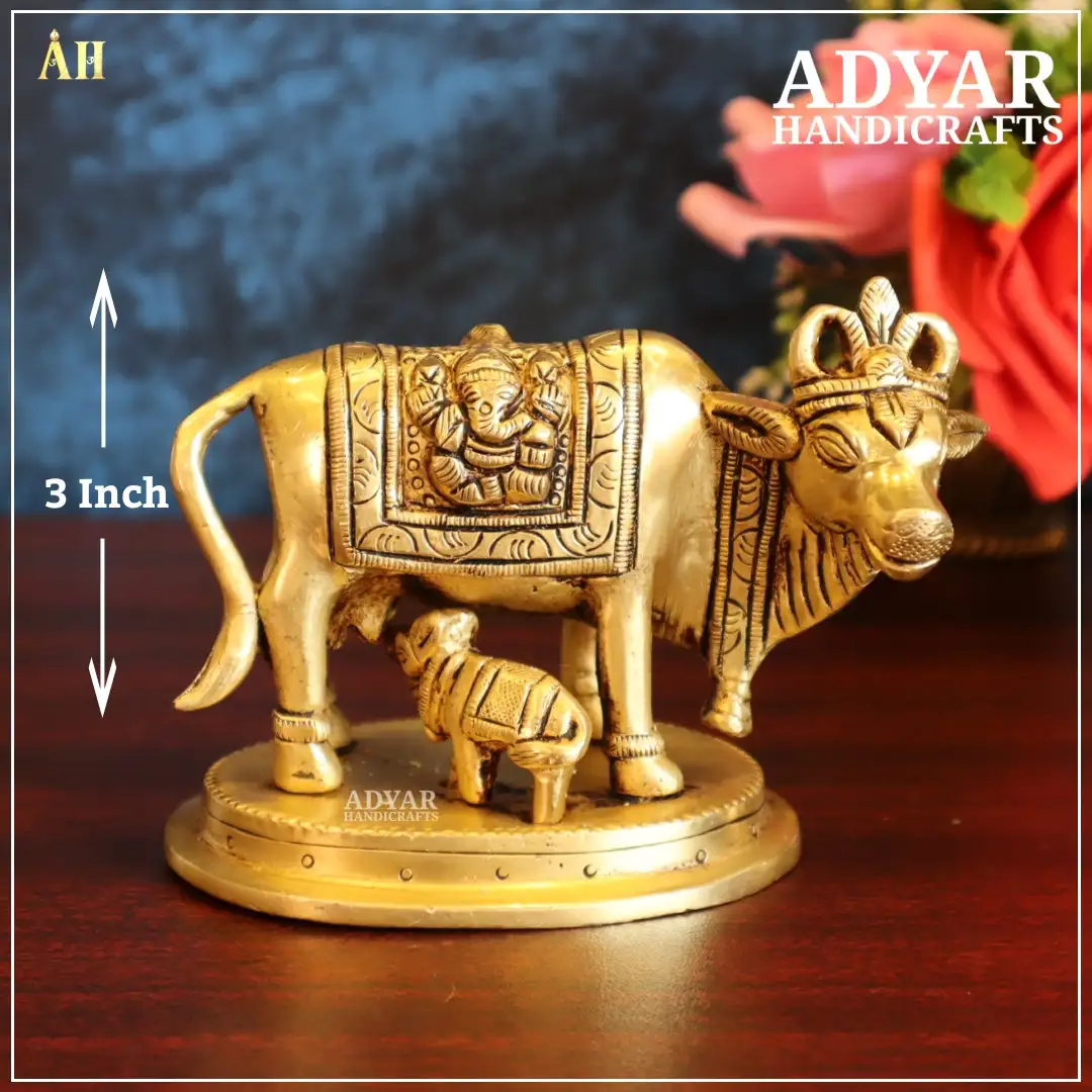 3 Inch Komadha Brass Statue - image 1
