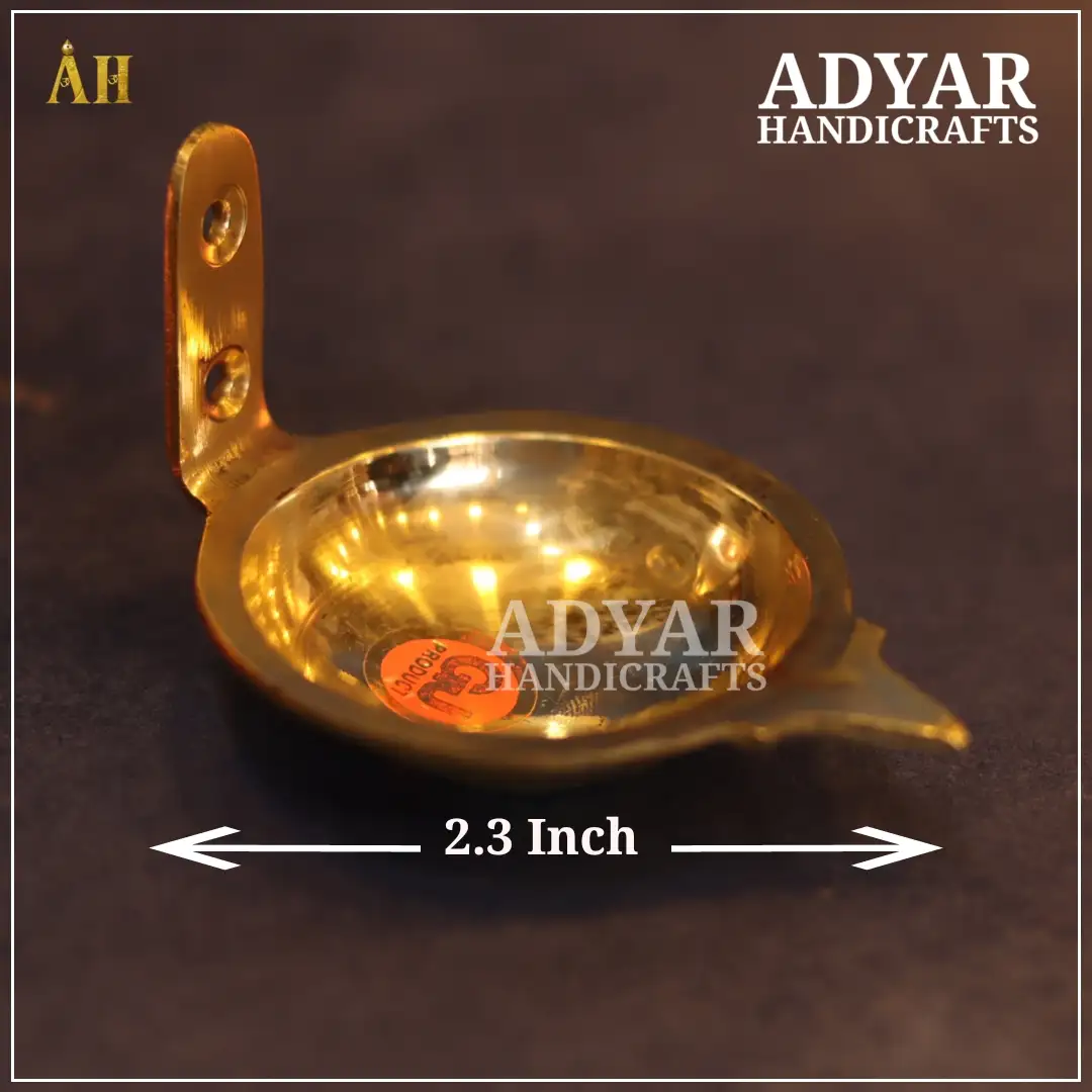 2.3 Inch Brass Mada Vilakku - image 1
