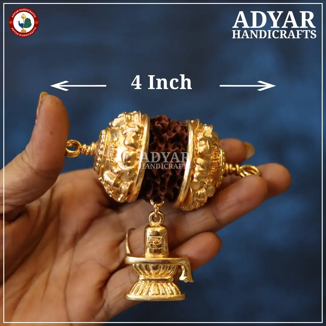 5 Face Rudraksham With Shivalingam pendent - image 1