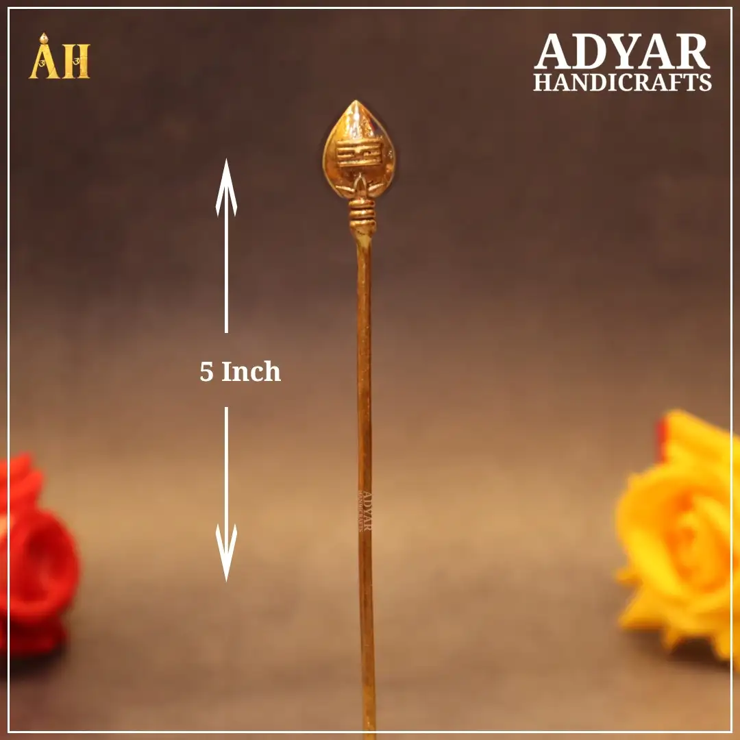 5 Inch Panchalogam Murugan Vel Without Stand - image 1