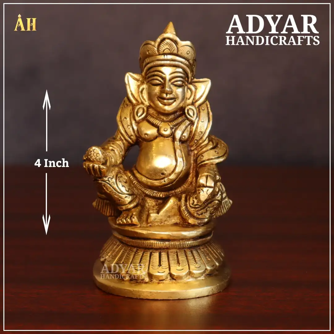 4 Inch Kuberar Brass Idol - image 1