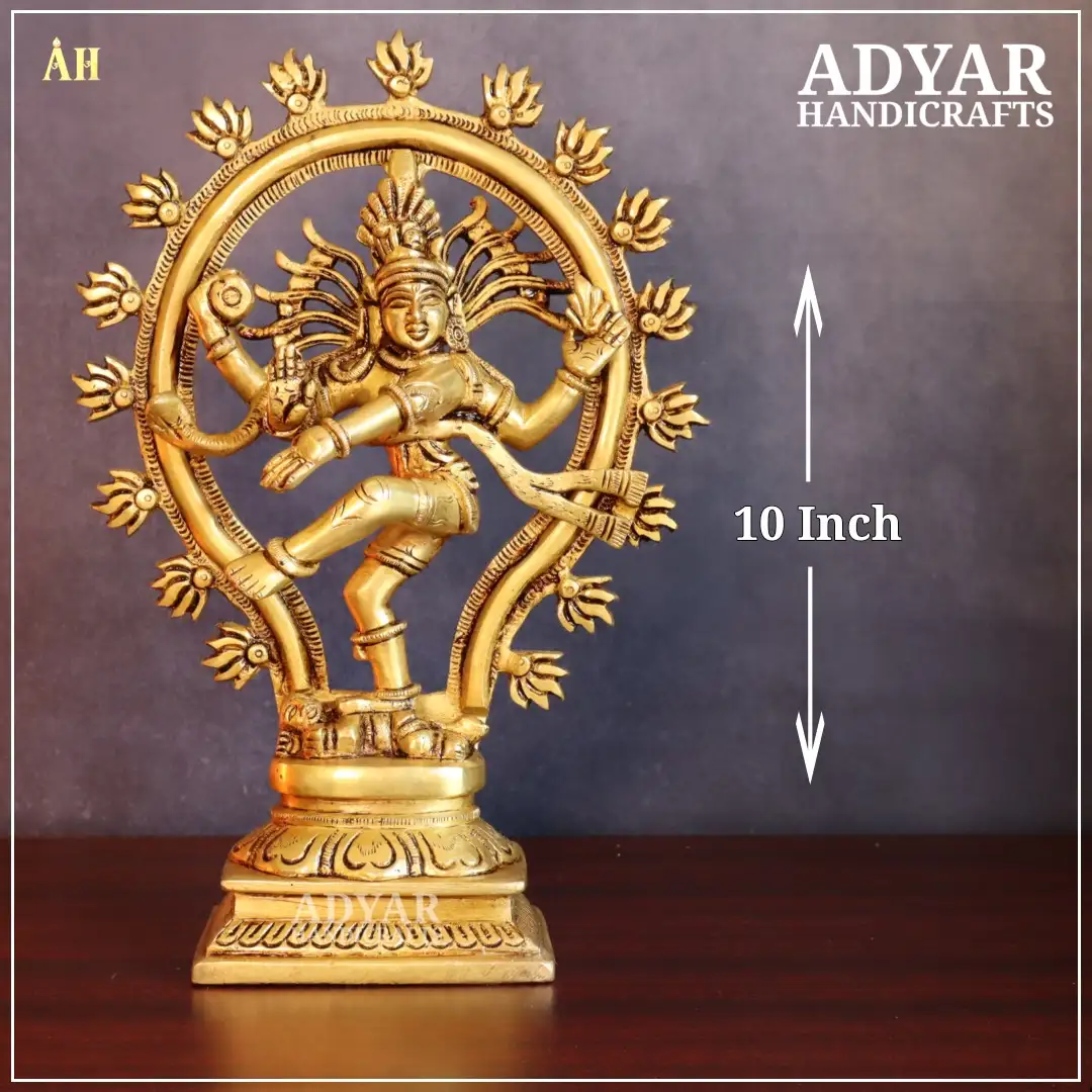 10 Inch Brass Superfine Nataraja Statue - image 1