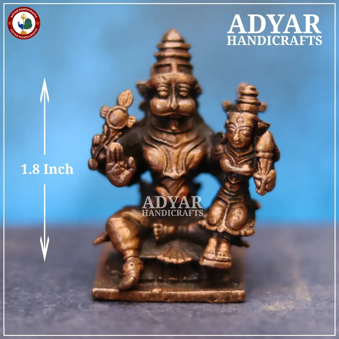 Lakshmi Narasimhar Copper Idol - image 2