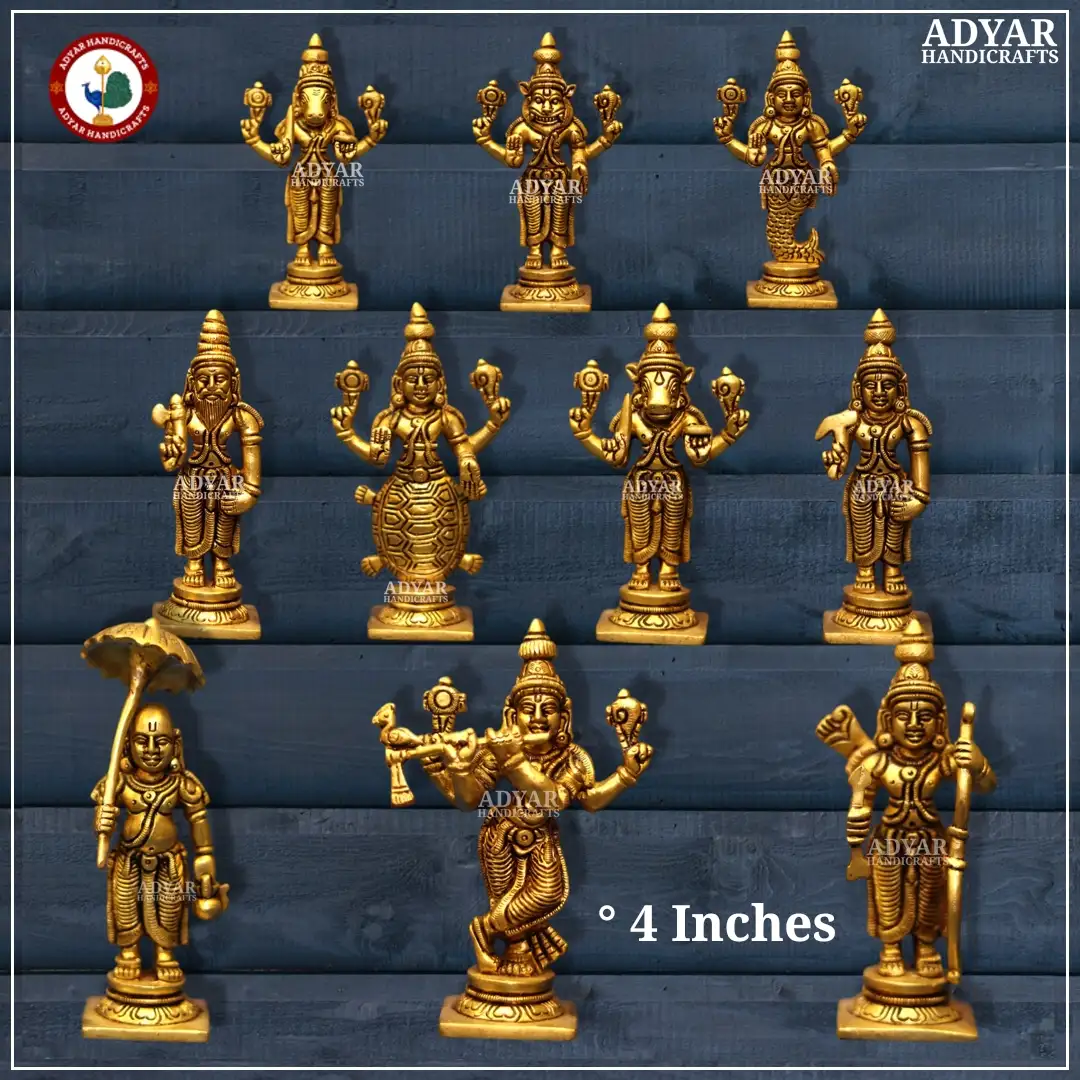 Dhasavatharam Idol Set Brass - image 1