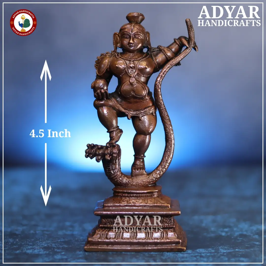 Kalinga Narthana Krishna Copper Idol - image 1