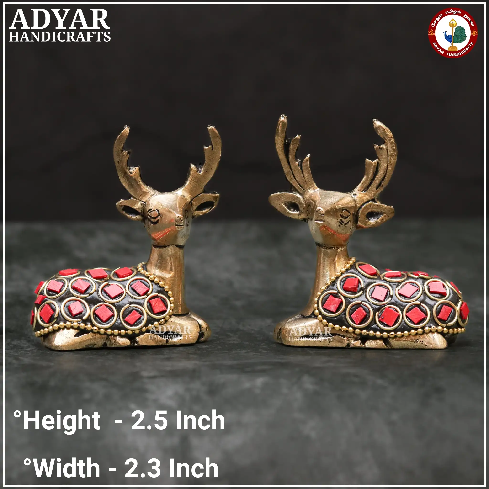 Decor deer set (Red) - image 1