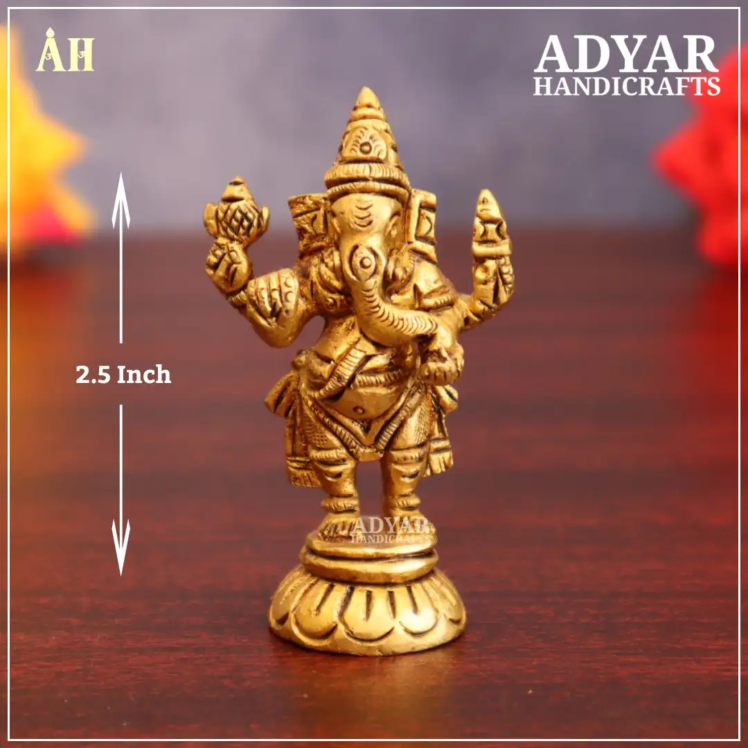 2.5 Inch anciently Standing Ganesha idol - image 1