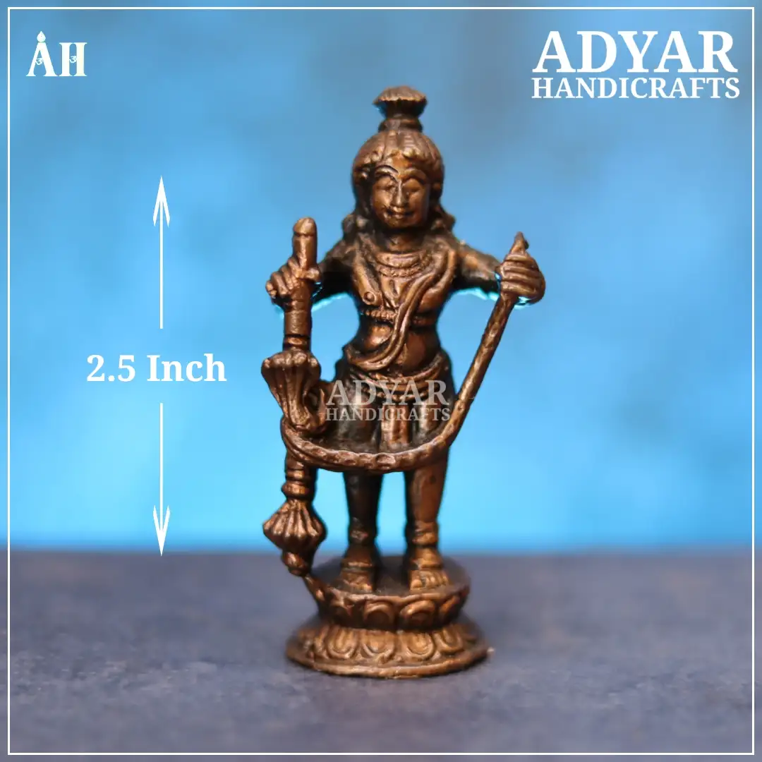 2.5 Inch Udupi Krishna Copper Idol - image 2