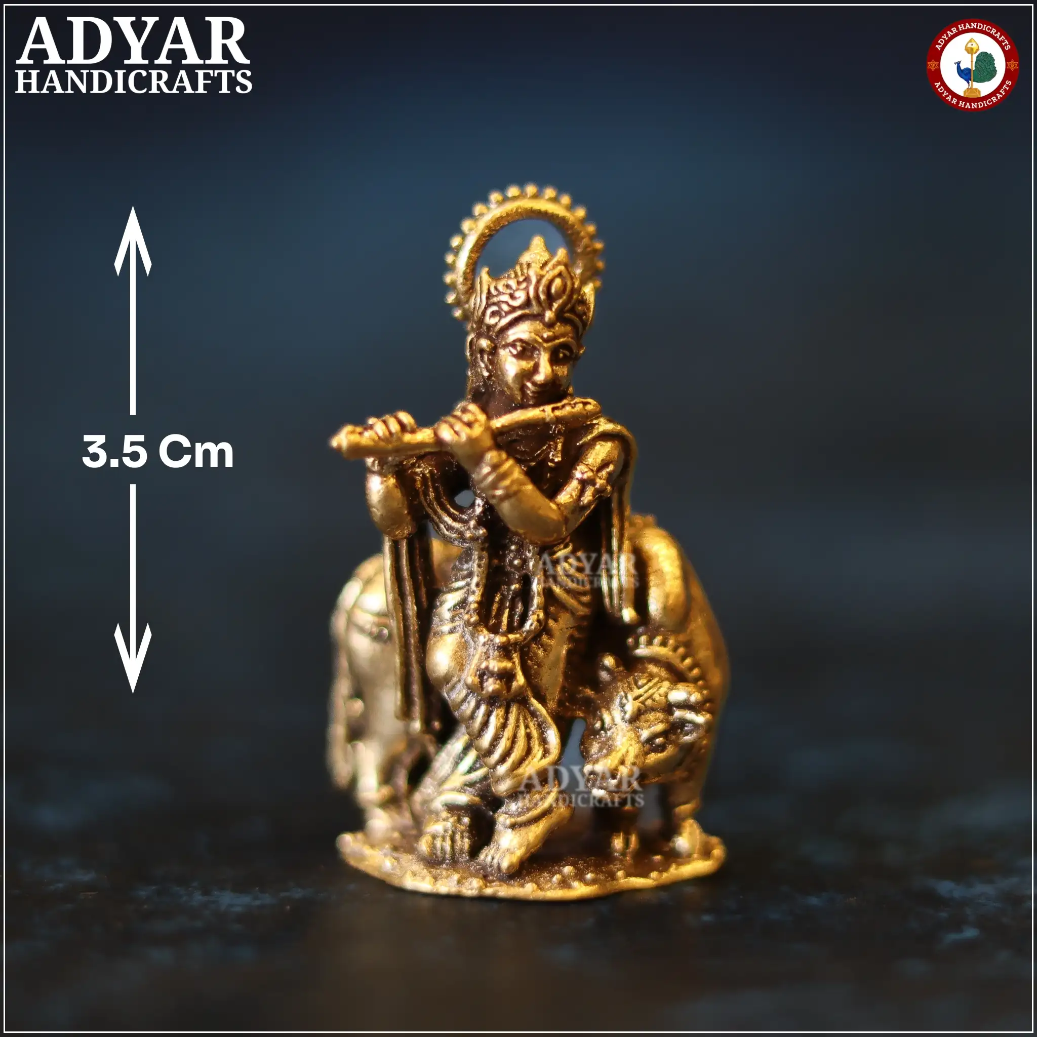 Cow Krishna Miniature - image 1