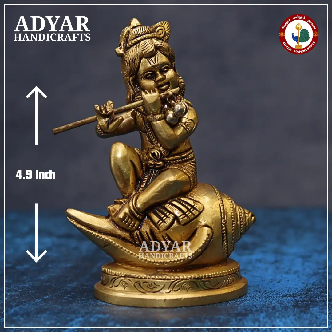 Krishna Sitting On Shankh - image 1