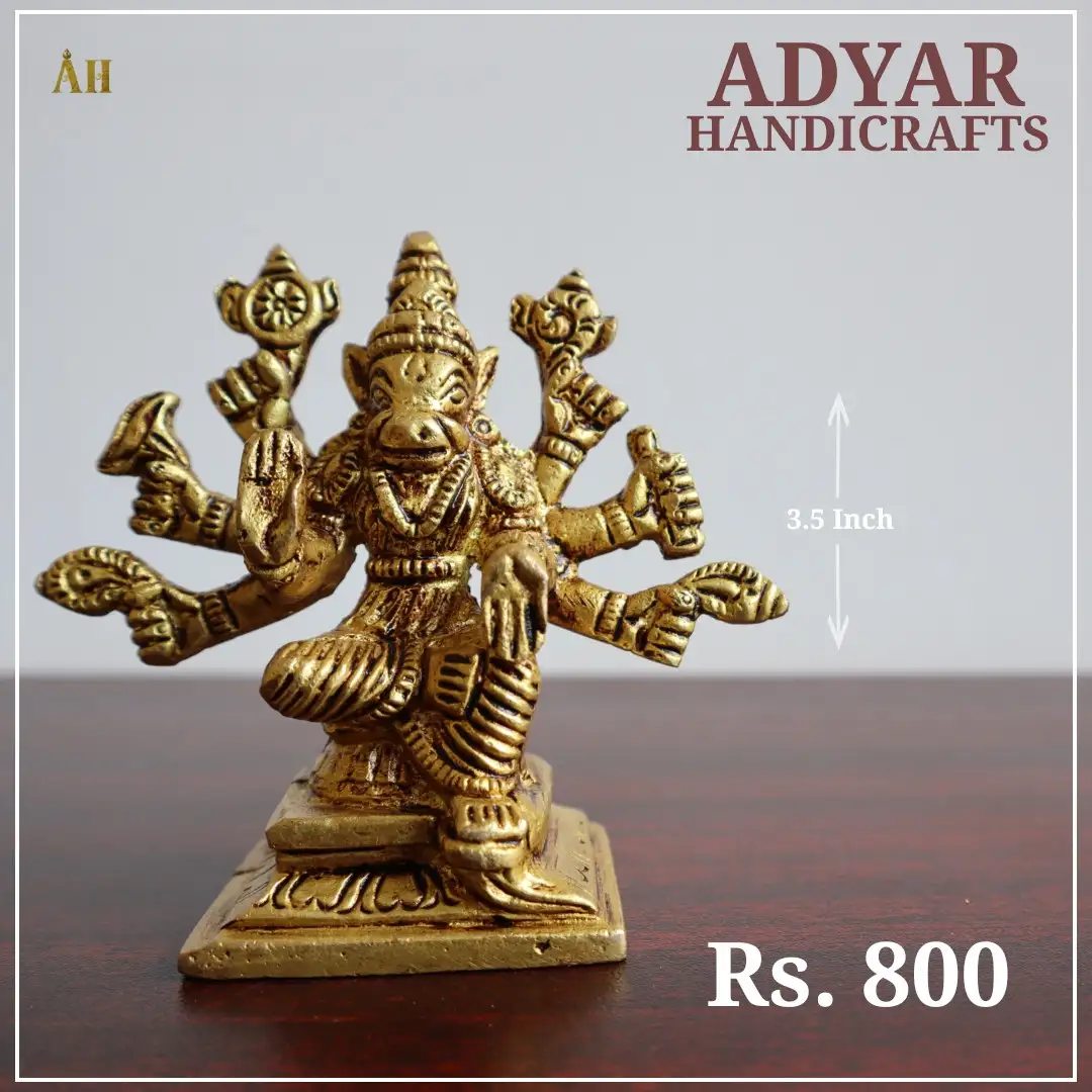 3.5 inch varahi brass idol - image 1