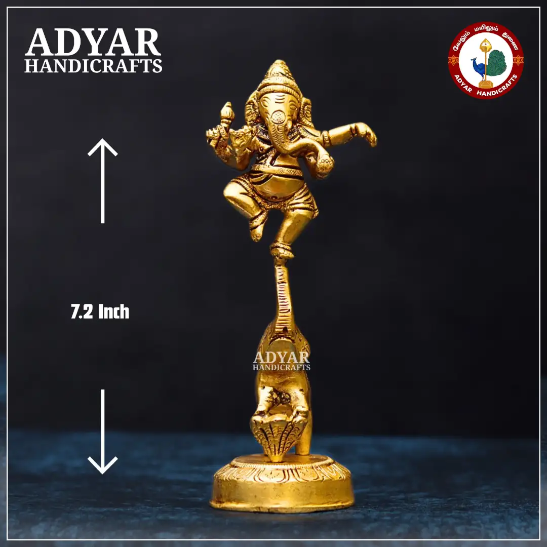 Narthana Ganesha on Elephant - image 1