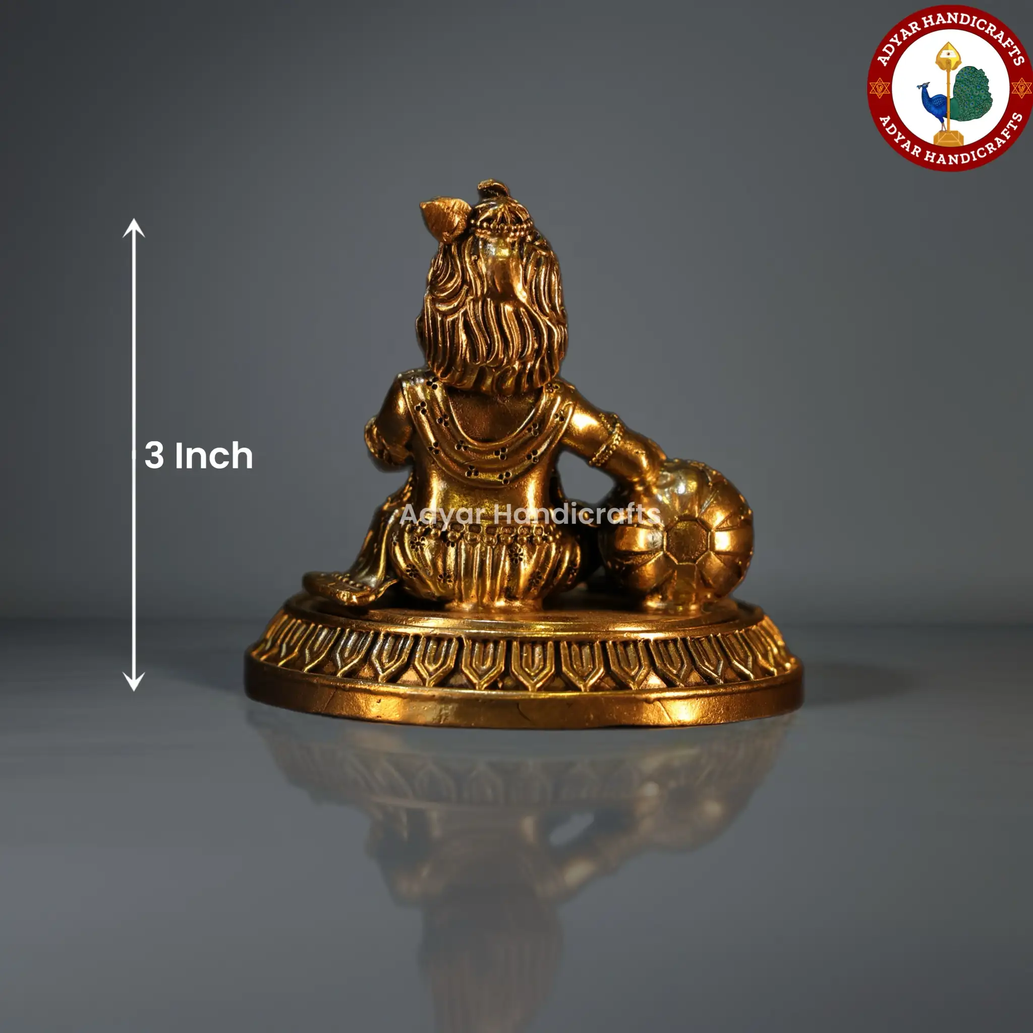 butter krishna brass idol light weight - image 2