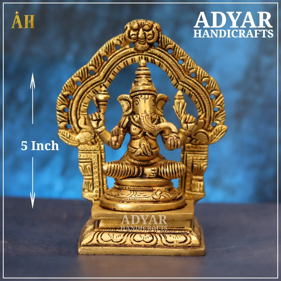 5 inch Arch Vinayagar Brass - image 1