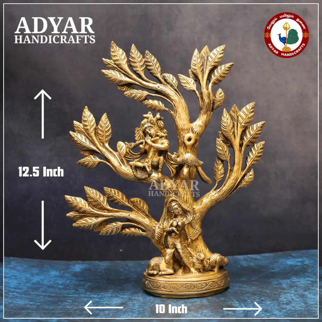Krishna on a tree with Radha - image 1
