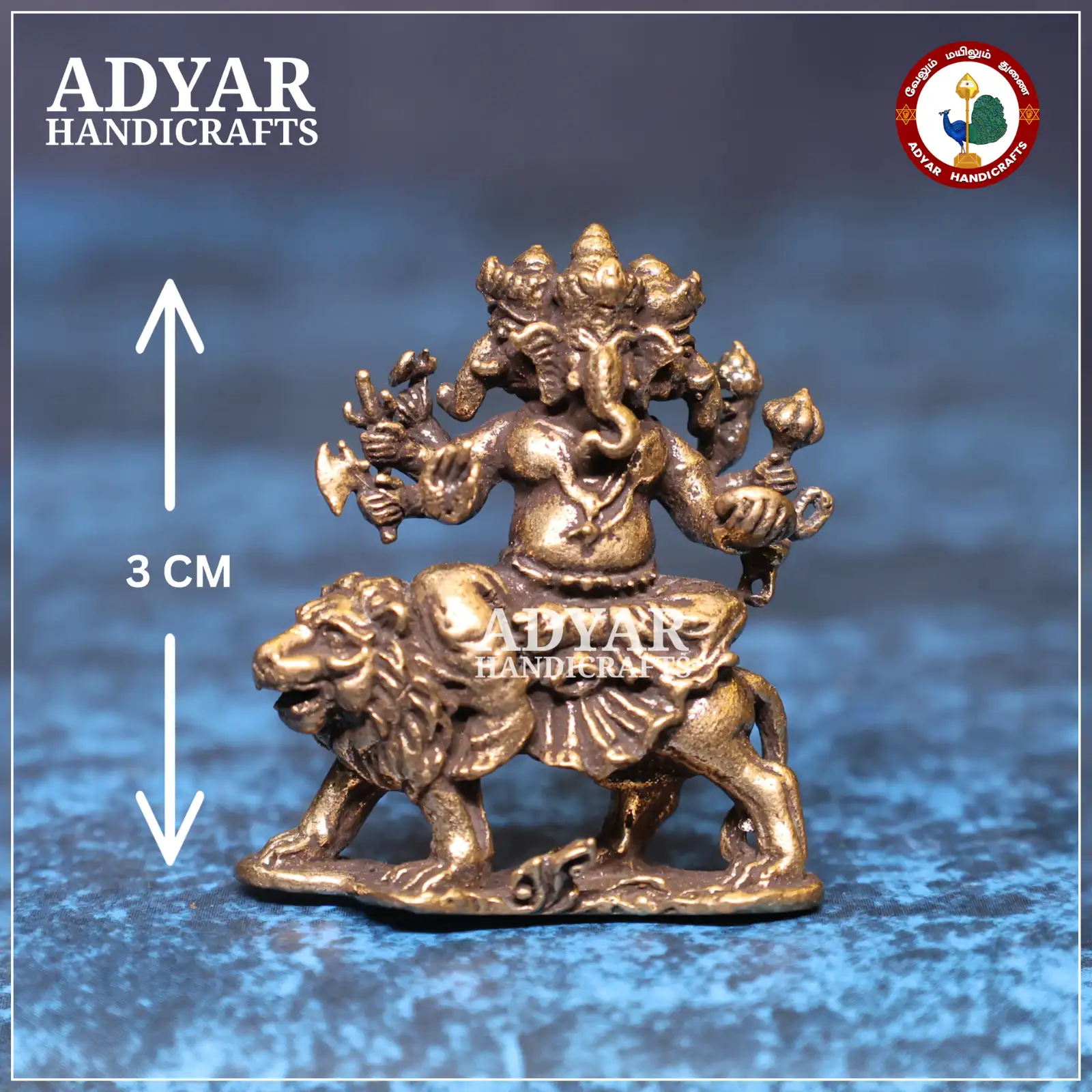 3 Face Ganesha Miniature - image 1