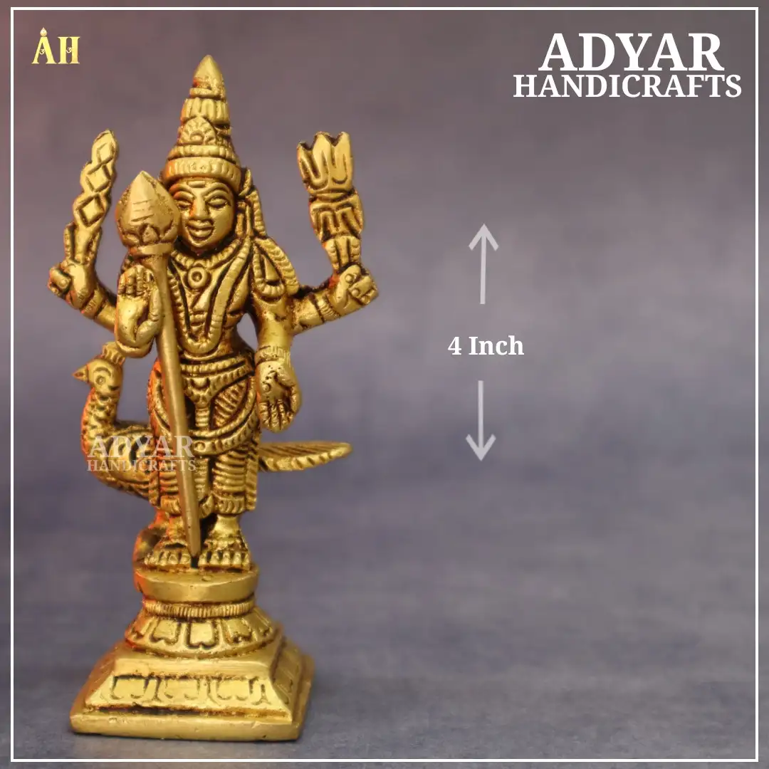 MURUGAN BRASS STATUE 4 INCH - image 1