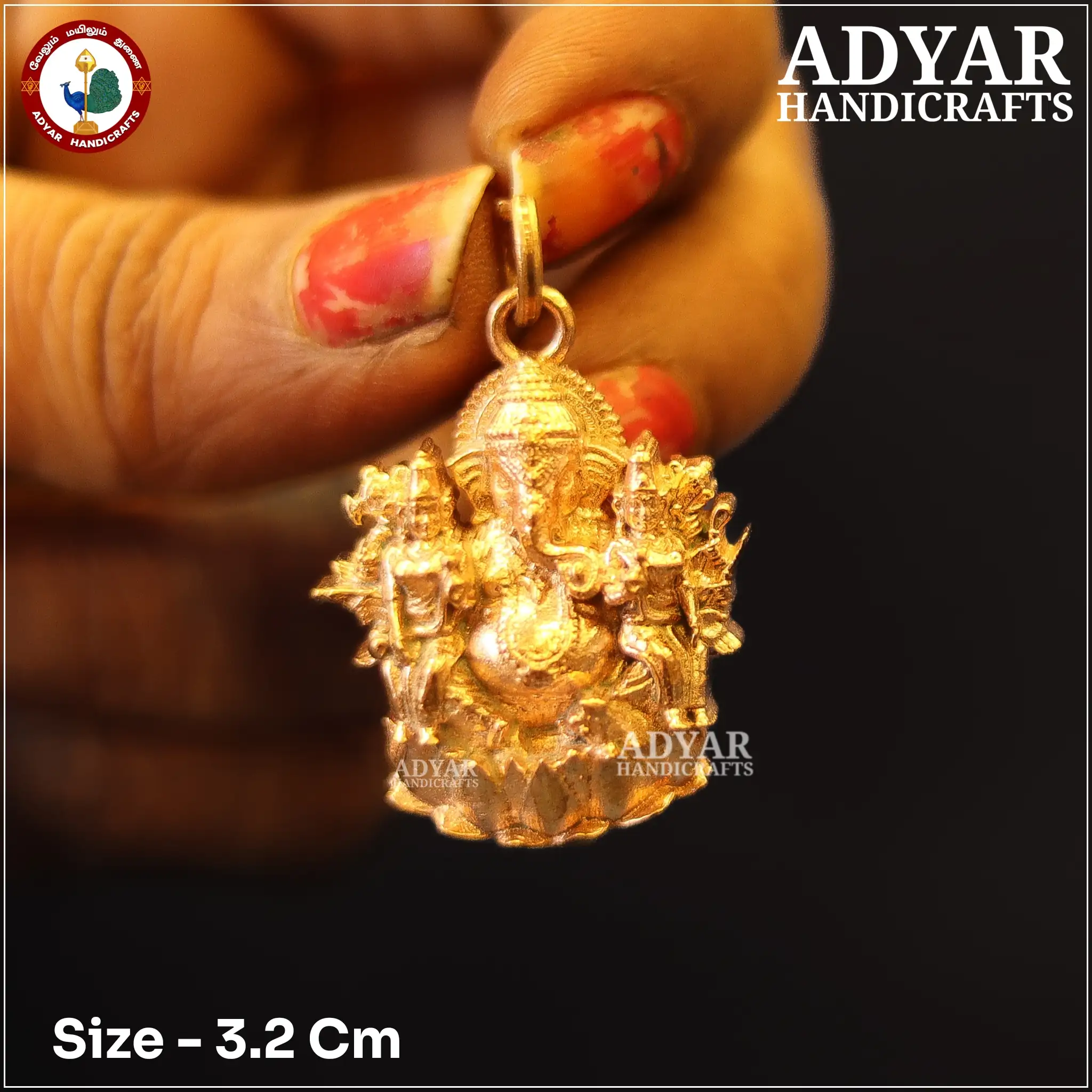 Siddhi buddhi Ganapathy pendent - image 1