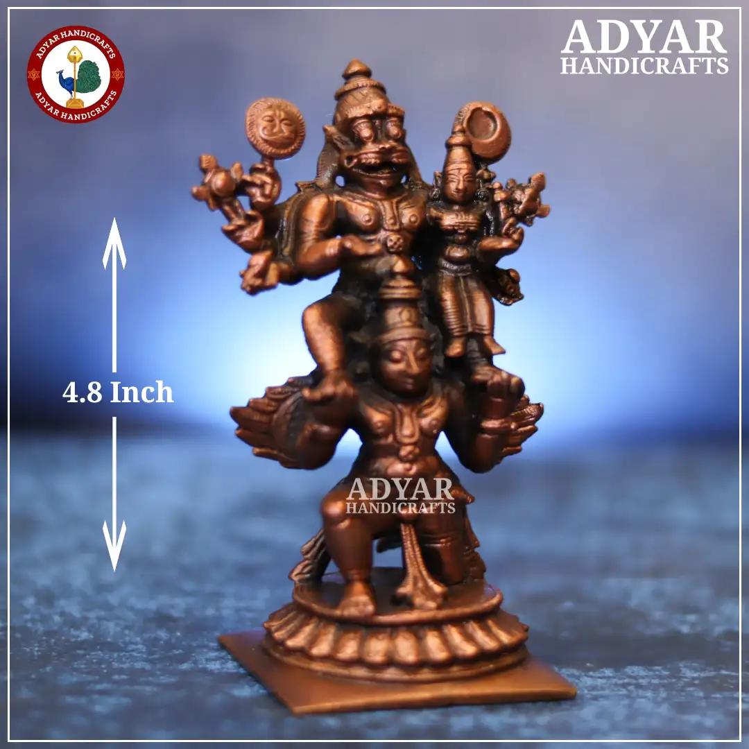 Lakshmi Narasimhar Garudasevai Copper Idol - image 2