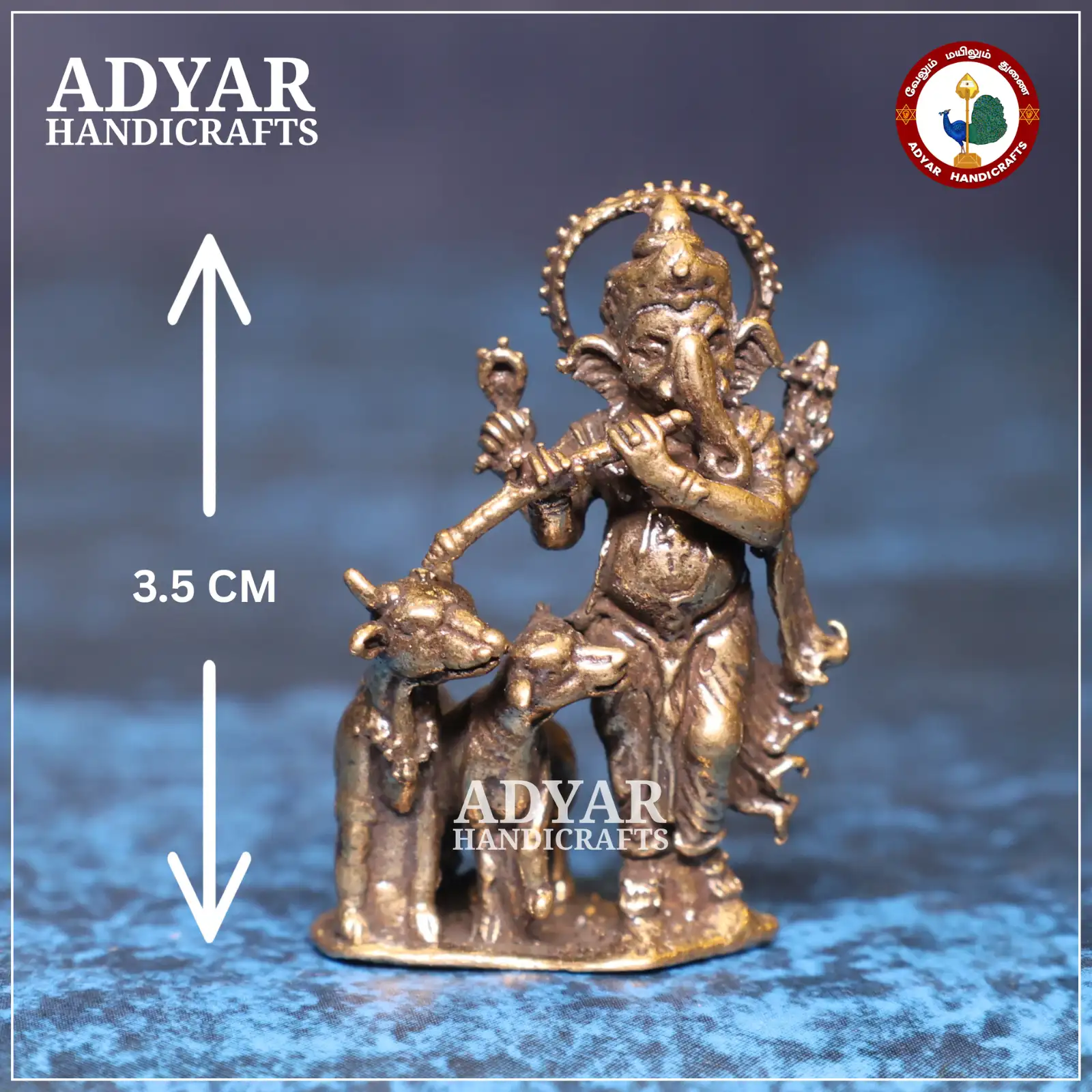 Flute Ganesha Miniature - image 1