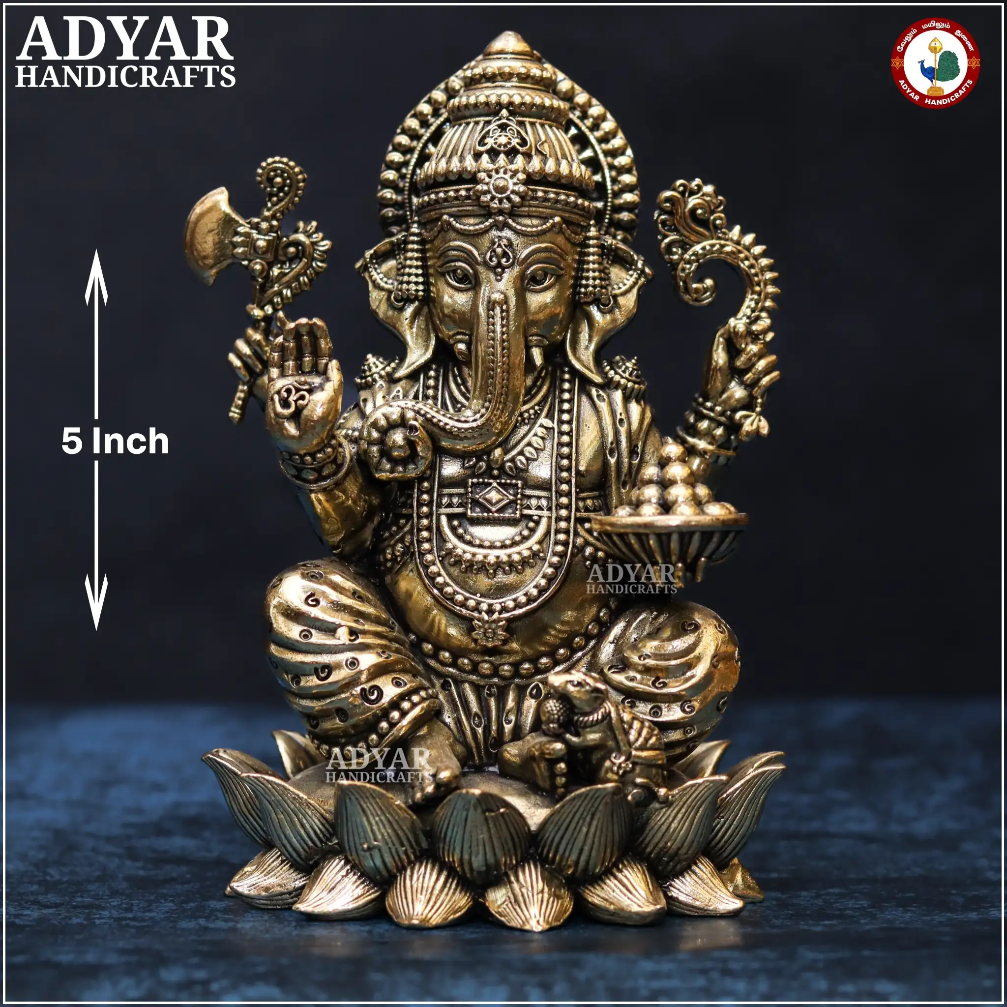 Vinayagar On Lotus (Lite Weight Model) - image 2
