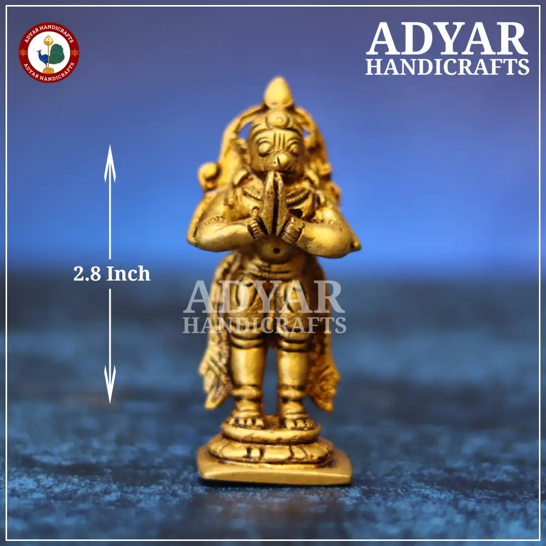 Standing Hanuman Brass Idol - image 1
